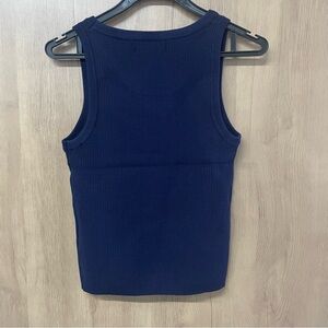 Classic Navy Ribbed Tank Top